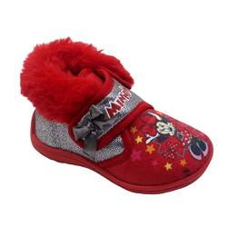 Easy Shoes Hausschuhe mit rotem Minnie Mouse Fell, rot, 24 EU von Easy Shoes