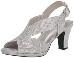 Easy Street Christy Damen-Sandale mit Absatz, Silber Glitter, 37 EU von Easy Street