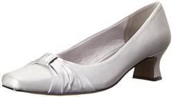 Easy Street Women's Waive Dress Pump,Silver Satin,9 M US von Easy Street