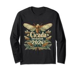 Cicada Invasion 2024 Mustersammlung Langarmshirt von EatSleepFind