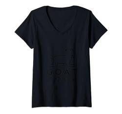 Damen Lustige Ziege Yoga Einfache Pose T-Shirt mit V-Ausschnitt von EatSleepFind