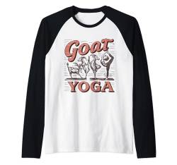 Lustige Ziege Yoga Pose Klasse Raglan von EatSleepFind