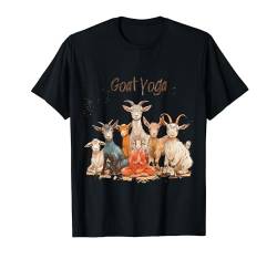 Lustige Ziegen-Yoga-Lektion zusammen T-Shirt von EatSleepFind