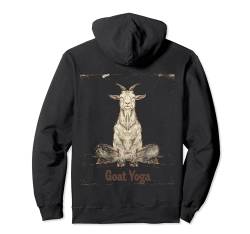 Lustiges Ziegen-Yoga, meditiert auf der Wiese Pullover Hoodie von EatSleepFind