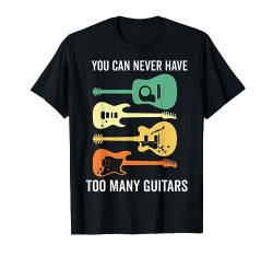 Man kann nie zu viele Gitarren haben Grün Gelb T-Shirt von EatSleepFind