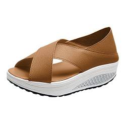 Eaylis Mode Frauen Sommer sandalen Peep Toe Thick Bottom Sandalen Bequeme Sportschuhe von Eaylis Damen Schuhe