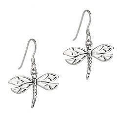 Celtic Dragonfly - Keltische Libelle - Schottische Outlander Ohrhänger aus Sterling Silber von Eburya