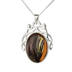 Eburya Heathergem Round Pendant aus Sterling Silber von Eburya