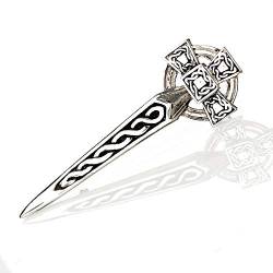 Eburya Sword & Cross Highland Kilt Pin aus Schottland - Schwert & keltisches Kreuz von Eburya