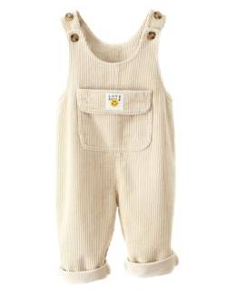 Echinodon Baby Cord-Latzhose Kleinkind Hose Jungen Mädchen Freizeit Hose C-Beige 104 von Echinodon