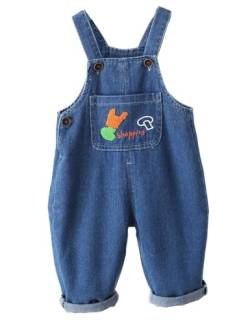 Echinodon Baby Denim-Latzhose Jeanshose Kleinkind Jeans Hose Jungen Mädchen Latzhose A 80 von Echinodon