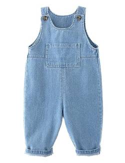 Echinodon Baby Jeans-Latzhose Denim Hose Kleinkind Jeanshose Baumwolle Hose Jungen Mädchen A 96 von Echinodon