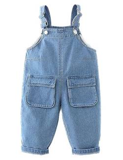 Echinodon Baby Jeans-Latzhose Denim Hose Kleinkind Jeanshose Baumwolle Hose Jungen Mädchen I 80 von Echinodon