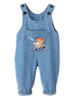 Echinodon Baby Jeans-Latzhose Kleinkind Denim Hose Jeanshose Baumwolle Hose Jungen Mädchen N 100 von Echinodon