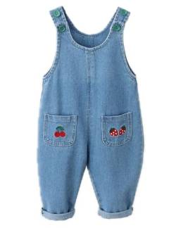 Echinodon Baby Jeans-Latzhose Kleinkind Denim Hose Jeanshose Baumwolle Hose Jungen Mädchen O 80 von Echinodon