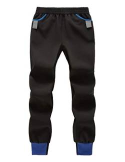 Echinodon Junge Gefütterte Softshellhose Kinder Sporthose Outdoorhose Wasserabweisend Winddicht Warm Wanderhose Herbst Winter Hose Blau 110 von Echinodon