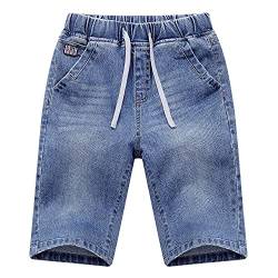 Echinodon Jungen Jeans 1/2 Kurz Hose Kinder Shorts Baumwolle Jeanshose Sommer Jeansshorts Weich Leicht Atmungsaktiv E 120 von Echinodon