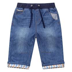 Echinodon Jungen Jeans Shorts 1/2 Kurze Hose Kinder Sommer Jeanshose Weich/Leicht/Atmungsaktiv C 128 von Echinodon