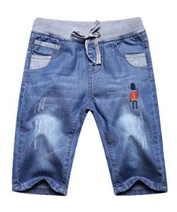 Echinodon Jungen Jeans Shorts 1/2 Kurze Hose Kinder Sommer Jeanshose Weich/Leicht/Atmungsaktiv E 110 von Echinodon