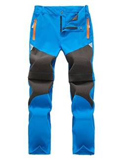 Echinodon Kinder 2-in-1-Funktionshose Jungen Mädchen Outdoorhose Schnelltrockend Leicht Sommer Frühling Wanderhose Trekkinghose Hellblau 110 von Echinodon