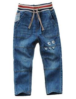 Echinodon Kinder Jeans Hose Jungen Jeanshose 100% Baumwolle Leicht/Weich/Atmungsaktiv Frühling Sommer Herbst 128 von Echinodon