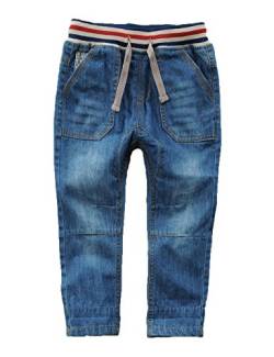 Echinodon Kinder Jeans Hose Jungen Leicht/Weich/Atmungsaktiv 100% Baumwolle Jeanshose 110 von Echinodon