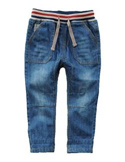 Echinodon Kinder Jeans Hose Jungen Leicht/Weich/Atmungsaktiv 100% Baumwolle Jeanshose 90 von Echinodon