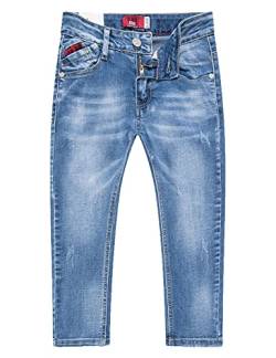Echinodon Kinder Jeans Jungen Jeanshose Baumwolle Denim Hose Blau 10Y von Echinodon