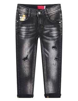 Echinodon Kinder Jeans Jungen Jeanshose Baumwolle Denim Hose Schwarz 8Y von Echinodon