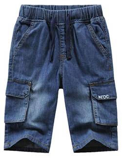 Echinodon Kinder Jeans Shorts Junge Jeanshose Kurz Hose Sommer Jeansshorts Weich/Leicht/Atmungsaktiv H110 von Echinodon