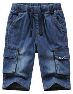 Echinodon Kinder Jeans Shorts Junge Jeanshose Kurz Hose Sommer Jeansshorts Weich/Leicht/Atmungsaktiv H164 von Echinodon