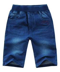 Echinodon Kinder Jeans Shorts Junge Jeanshose Kurz Hose Sommer Weich/Leicht/Atmungsaktiv Jeansshorts N 128 von Echinodon