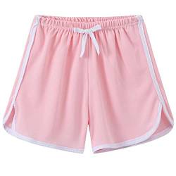 Echinodon Mädchen Badeshorts Boardshorts Sweatshorts Kinder Sportshorts Badehose Urlaub Strand Shorts Pink 130 von Echinodon