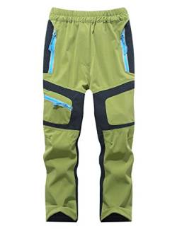 Echiondon Kiner Hose Schnelltrockend Dünn Leicht Sommer Sport und Freizeit Wanderhose Trekkinghose Mädchen Jungen Grün2 3XL von Echinodon