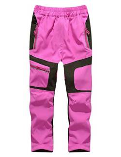 Echiondon Kiner Hose Schnelltrockend Dünn Leicht Sommer Sport und Freizeit Wanderhose Trekkinghose Mädchen Jungen Rosa2 L von Echinodon