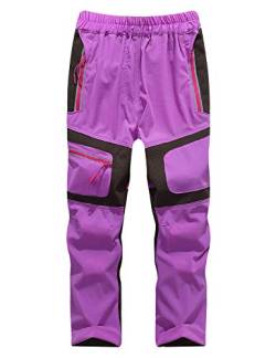 Echiondon Kiner Hose Schnelltrockend Dünn Leicht Sommer Sport und Freizeit Wanderhose Trekkinghose Mädchen Jungen Violett L von Echinodon