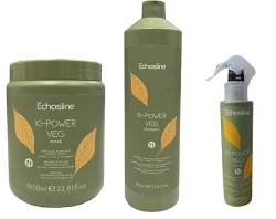 KI Power VEG Kit Hair Reconstruction Shampoo 1000 ml+200 ml + Creme 1000 ml von EchosLine