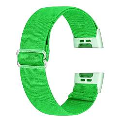 Ecogbd Elastic Ersatzarmband Kompatibel mit Fitbit Charge 3 Armband/Fitbit Charge 4 Armband, Weiches Gewebe Nylon Sportuhrarmband Armbänder für Frauen Männer (Grün) von Ecogbd