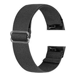 Ecogbd Elastic Ersatzarmband Kompatibel mit Fitbit Charge 3 Armband/Fitbit Charge 4 Armband, Weiches Gewebe Nylon Sportuhrarmband Armbänder für Frauen Männer (grau) von Ecogbd