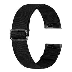 Ecogbd Elastic Ersatzarmband Kompatibel mit Fitbit Charge 3 Armband/Fitbit Charge 4 Armband, Weiches Gewebe Nylon Sportuhrarmband Armbänder für Frauen Männer (schwarz) von Ecogbd