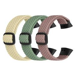 Ecogbd Elastic Nylon Ersatzarmband Kompatibel mit Fitbit Charge 4/Charge 3/Charge 4 SE/Charge 3 SE, Weiches verstellbares atmungsaktives Sport Armband für Damen Herren von Ecogbd