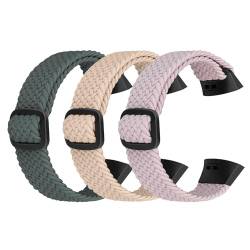Ecogbd Elastic Nylon Ersatzarmband Kompatibel mit Fitbit Charge 4/Charge 3/Charge 4 SE/Charge 3 SE, Weiches verstellbares atmungsaktives Sport Armband für Damen Herren von Ecogbd
