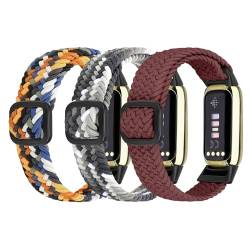 Ecogbd Elastisches Nylon Ersatzarmband Kompatibel mit Fitbit Luxe Armband, Weiches Verstellbare Atmungsaktive SportArmband für Damen Herren von Ecogbd