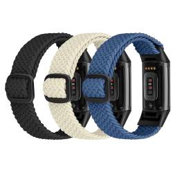 Ecogbd Elastisches Nylon Ersatzarmband kompatibel mit Fitbit Charge 5 Armband/Fitbit Charge 6 Armband, Weiches Atmungsaktive Sportarmband für Damen Herren von Ecogbd