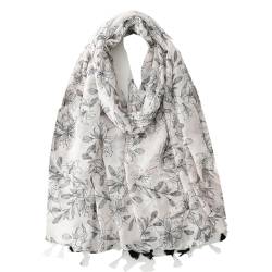 Ecroon Damen Stolen Schal Kopftücher Halstuch Festlich Stola Sommer Schal Sonnenschutz Scarf für Sandstrand (One size, K) von Ecroon