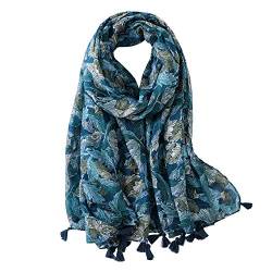 Ecroon Damen Stolen Schal Kopftücher Halstuch Festlich Stola Sommer Schal Sonnenschutz Scarf für Sandstrand von Ecroon