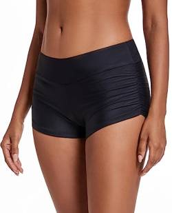 Ecute Damen Badeshorts Schwarz Bademode Bikinihose Schwimmshorts Badepants L von Ecute