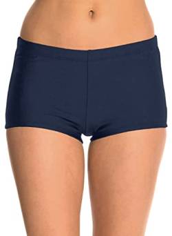 Ecute Damen Badeshorts Schwarz Bikinihose Schwimmshorts Badepants Marine, DE 40, Etikett 12 von Ecute