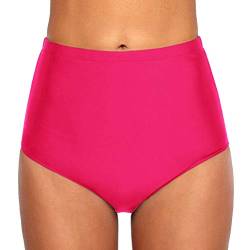 Ecute Damen Bikini Hose High Waist Bikinihose Hoher Taille Schwimmen Slip von Ecute