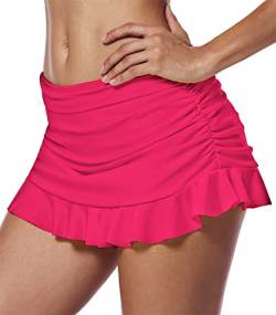 Ecute Damen Strand Rock mit Integrierter Hose Schwimm Bikinirock Baderock von Ecute